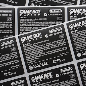 GameCube Player Label Replacement Sticker