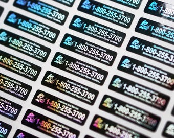 Gameboy Color GBC Holographic Service Sticker