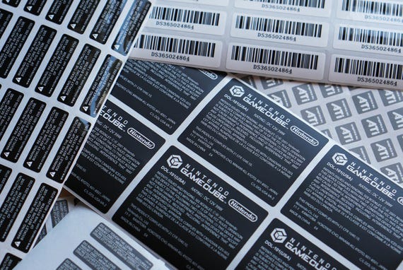 Gamecube Console Labels 5pc Replacement Sticker Set - Etsy