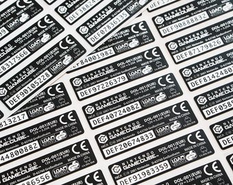Euro GameCube Console Labels Replacement Sticker Set