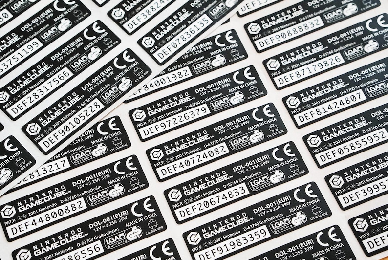 Euro Gamecube Console Labels Replacement Sticker Set - Etsy