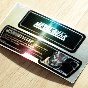 Set di adesivi posteriori olografici per Gameboy Advance GBA Metal Gear Solid