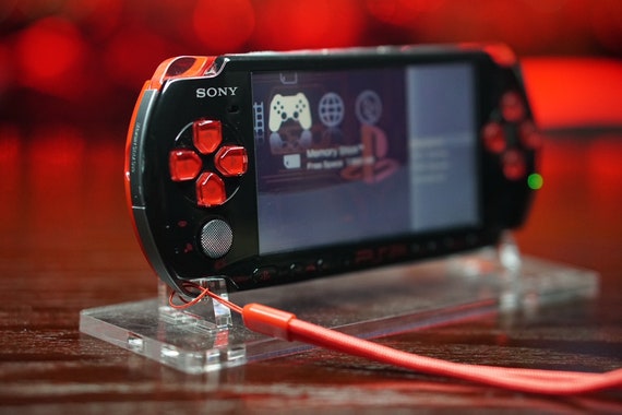 Black & Red Special Edition Sony PSP 3000 Console New Housing Shell 