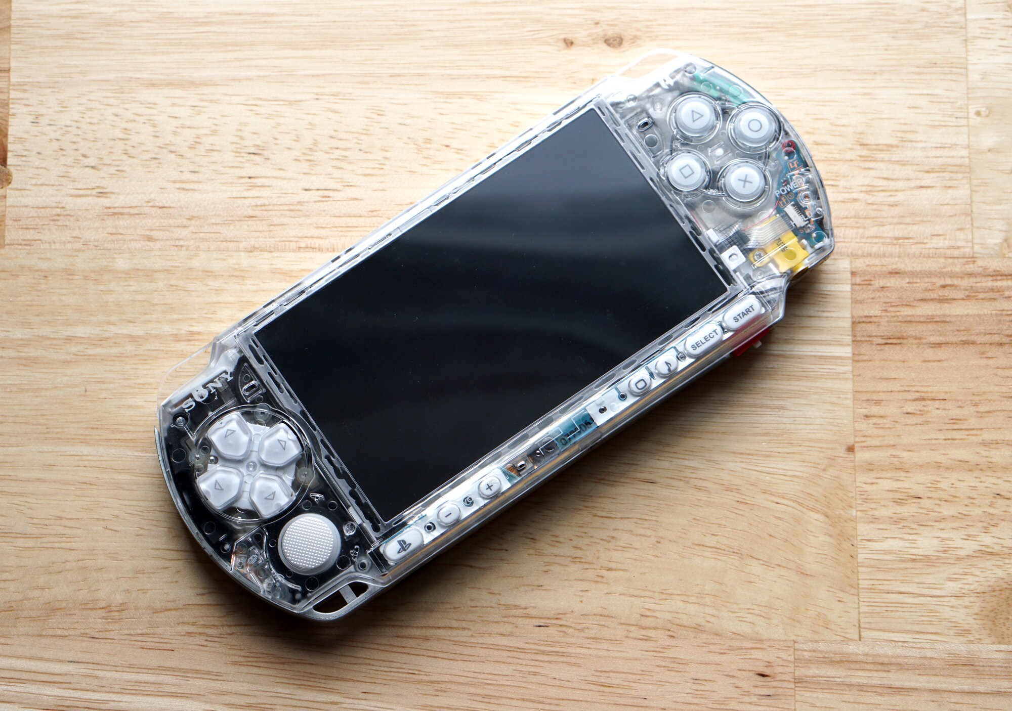 Carcasa protectora, para consola de juegos PSP 2000 3000, cubierta  protectora de cristal transparente, carcasa completa con soporte de  película