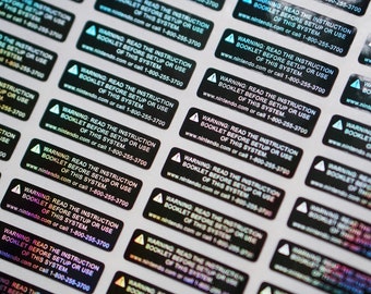 Gameboy Advance GBA Holographic Warning Sticker