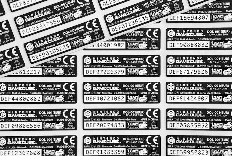 Euro Gamecube Console Labels Replacement Sticker Set - Etsy