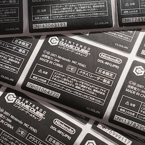 JPN Japanese GameCube Console Labels Replacement Sticker Set