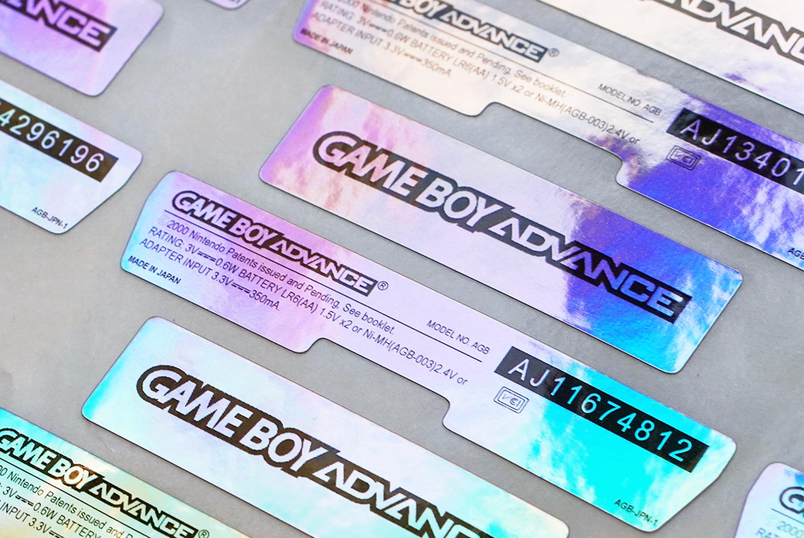 Gameboy Advance GBA Holographic Silver Back Sticker Set - Etsy