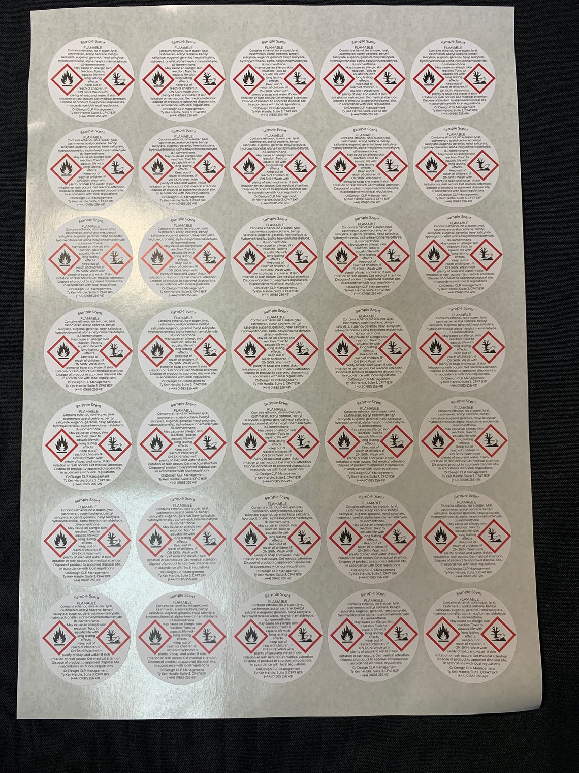 CLP Label for Room Sprays Next Day Dispatch Free Shipping Etsy