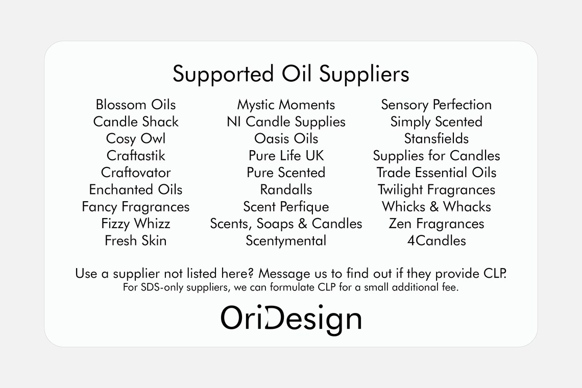 CLP Label for Room Sprays Next Day Dispatch Free Shipping Etsy