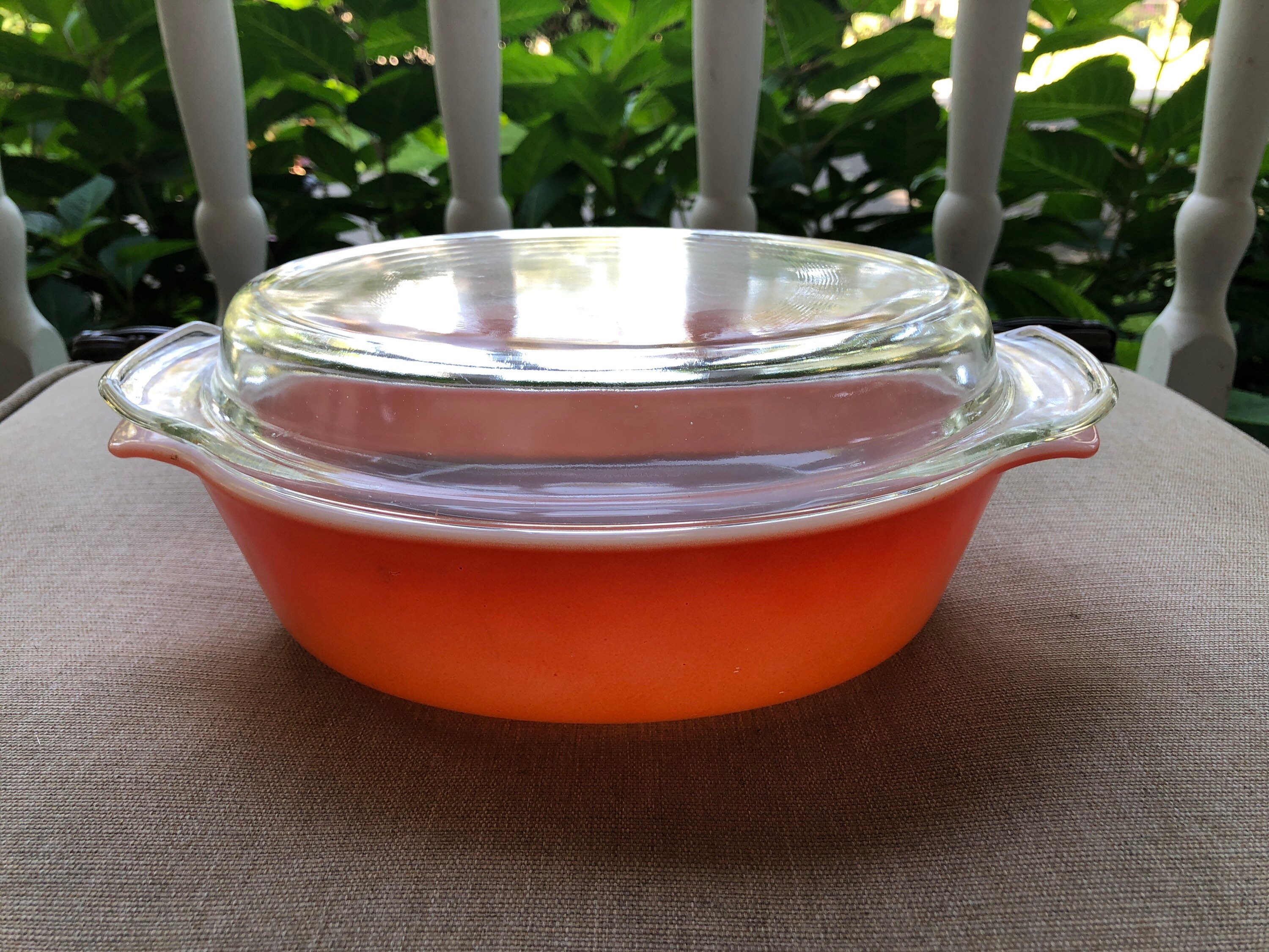 Vintage orange anchor hocking fireking casserole dish with lid Etsy