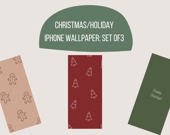 Christmas/Holiday iPhone Wallpaper: Set of 3