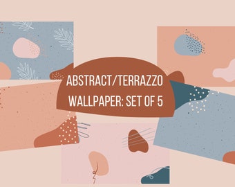 Abstract/Terrazzo Desktop Wallpaper: Set of 5