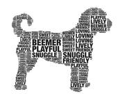 Custom word cloud, dog lover gift, online design, custom gift, PDF file, Custom pet portrait, digital custom art, dog art, dog gifts
