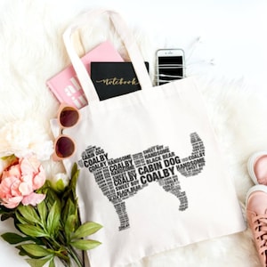 Custom Pet tote bag, pet portrait bag, custom pet themed grocery bag, personalized pet tote, custom dog mom gift, custom dog gift, pet loss