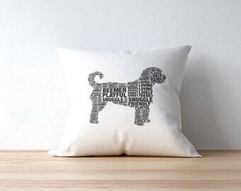 Custom Dog Pillow, Personalized Pillow, Cat Pillow Cover, Pet Memorial, Pet Loss Gift, Dog Lovers Gift, Cat Memorial, Typography, word art