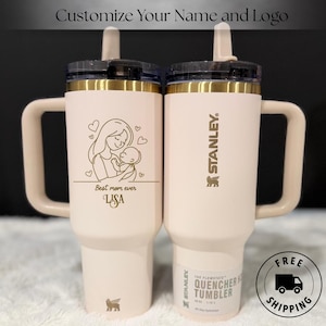 Personalized Stanley Quencher ProTour Flip Straw 40oz laser engraved tumbler, Mother Day gift for mom, grandma, or nana, stanley quencher, stanley 40 oz, engraved stanley, personalized stanley, mom gift, grandma gift, nana gift, mother day gift, mama tumbler, custom name cup, flip straw tumbler, engraved tumbler, gift for mom