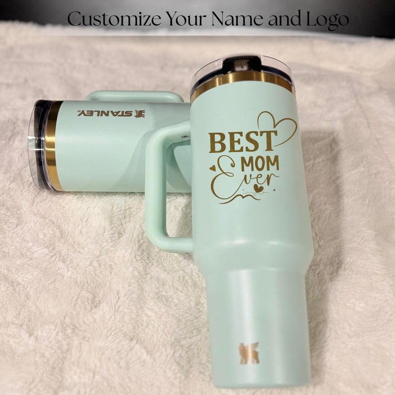 Personalized Stanley Quencher ProTour Flip Straw 40oz laser engraved tumbler, gift for mom, grandma, dad, or new mom with custom name, Personalized Stanley Quencher ProTour Flip Straw 40oz Laser Engraved, Gift for Mom Grandma Dad New Mom, Custom Name Tumbler