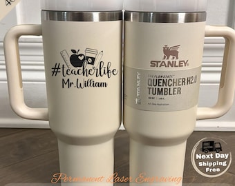 Vaso térmico personalizado de 1,2 litros para profesores / Regalo para profesores, Agradecimiento al profesor, Fin de año, Nombre, diseño y logotipo grabados con láser personalizados, Regalo para educadores
