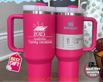Personalized Stanley Tumbler: Laser Engraved Stainless Steel Travel Mug