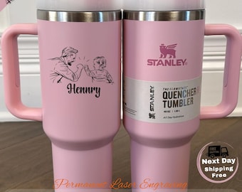 Personalized Stanley 40oz Tumbler – Engraved Dad Gift, Father's Day Cup