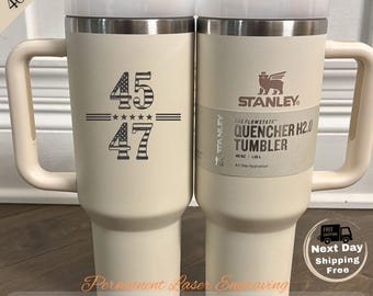 Vaso térmico Trump 45 47 de 40 oz, grabado láser personalizado, de acero inoxidable, taza de viaje aislante, idea de regalo patriótico.