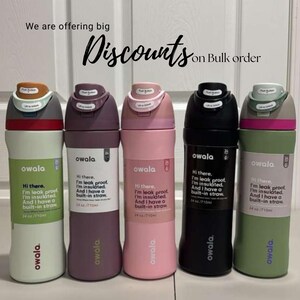 Personalized engraved Owala 24oz FreeSip water bottle for best teacher. Custom name laser engraved. Ideal teacher day gift and teacher appreciation present for school teachers.