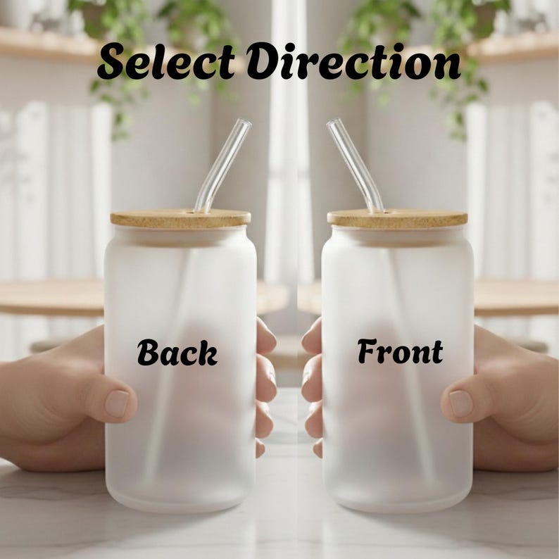 Personalized Iced Coffee Glass Cup With Bamboo Lid and Straw - Etsy