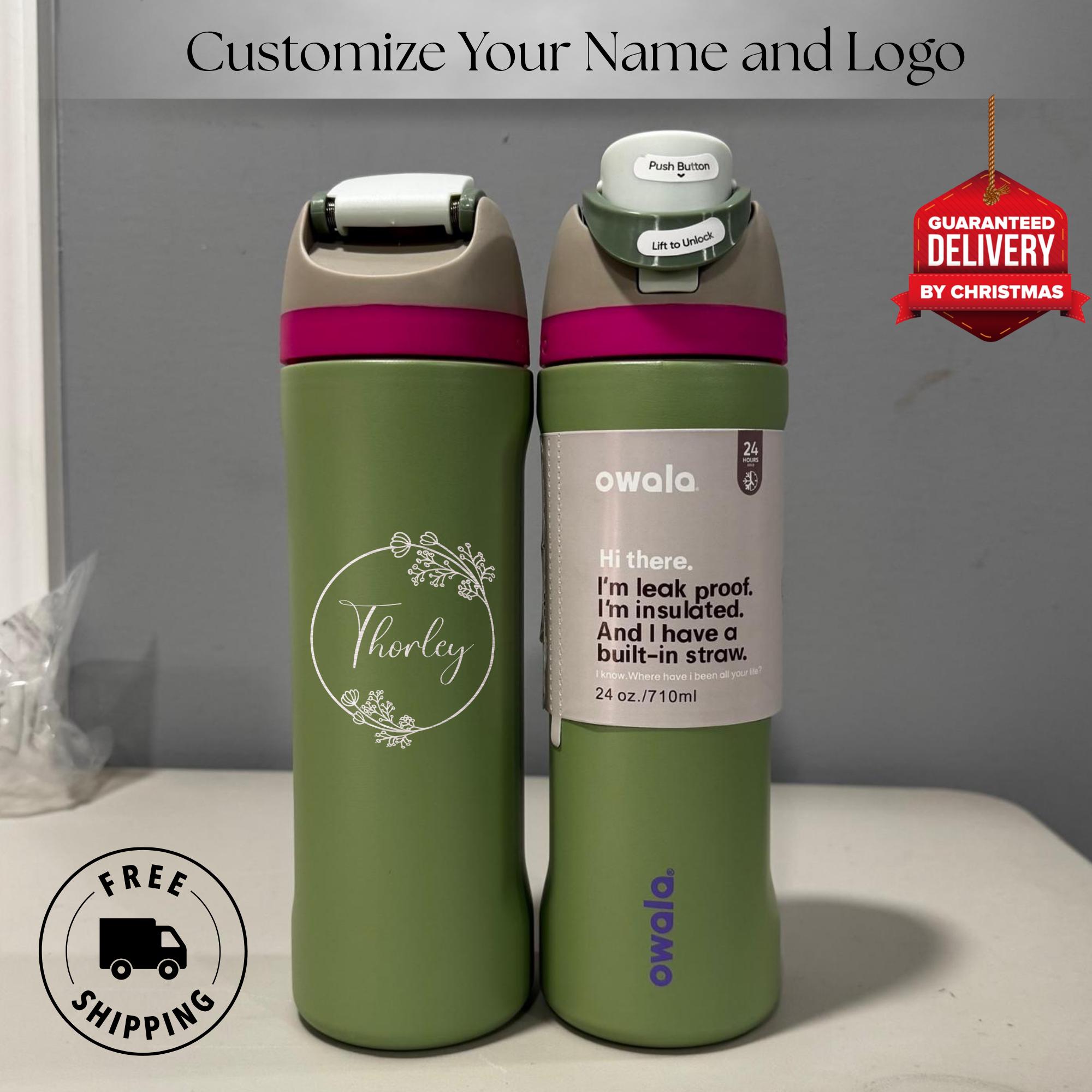 Personalized Owala Freesip 24oz Water Bottle – Custom Name Laser ...