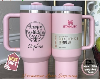 Personalisierte Stanley 40 Unzen Becher | Laser graviertes individuelles Logo & Name | Geburtstag, Firmengeschenk, Small Business Branding, Geschenk für Sie