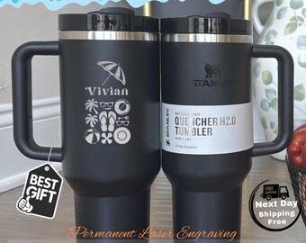 Cruise Cups | Stanley Vacation Tumbler, Custom Name, Girls Trip Travel Mug, Beach Bridesmaid, Bachelorette Party, Insulated Drinkware Gift