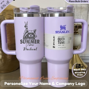 Summer Holiday Custom Stanley Tumbler | Personalized 40oz with Fun Vacation and Cruise Themes | Engraved Name & Design | Great Gift Idea