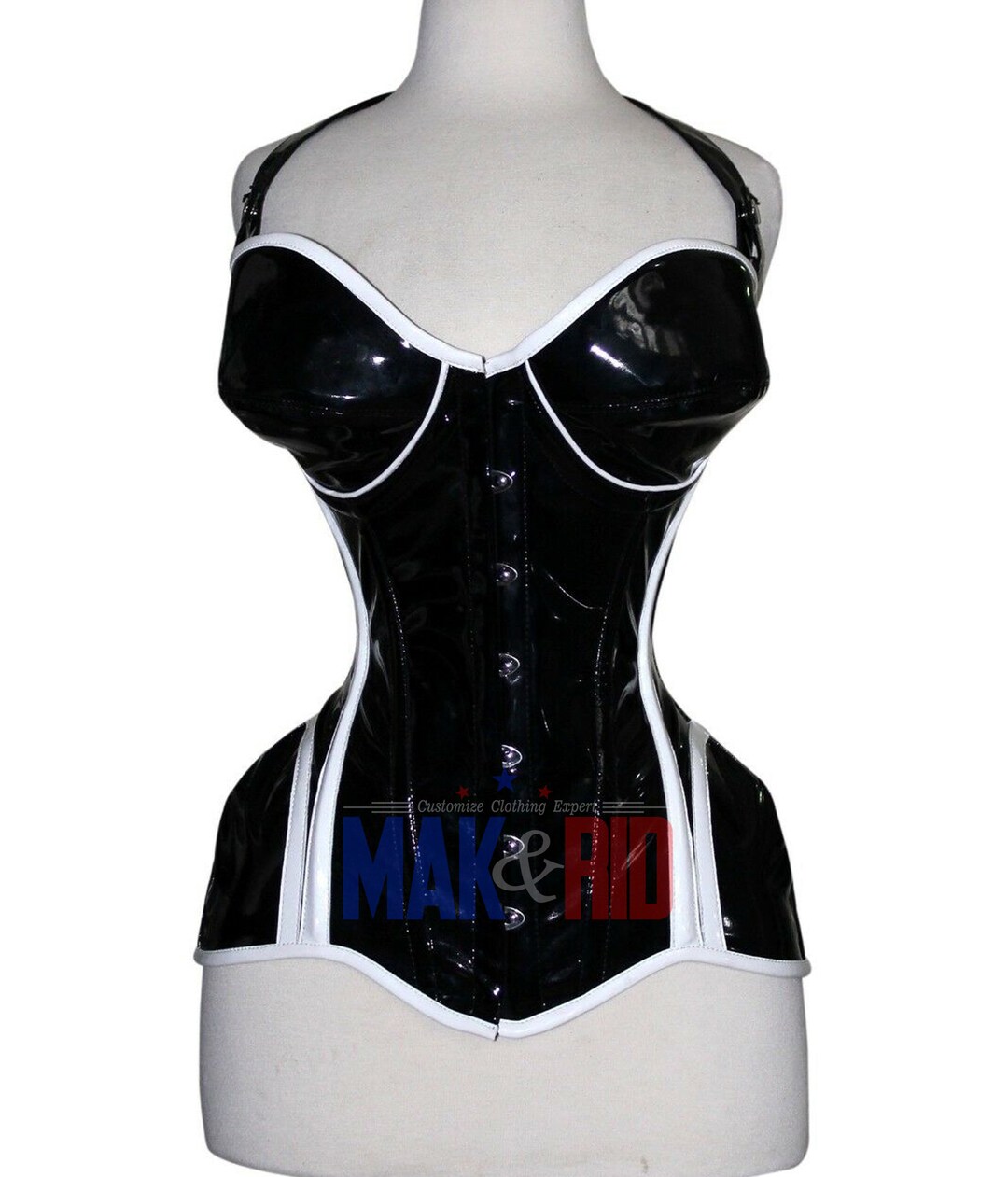 WLFFW Corsetto Sottoseno Gotico Corpetto Floreale Corset (EU(30-32) XS, Beige