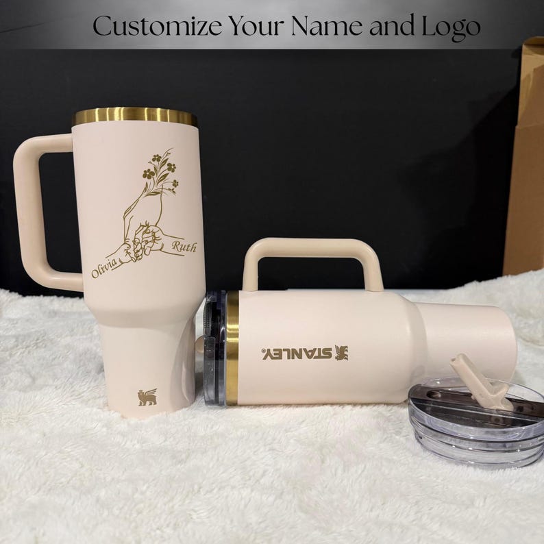 Personalized Stanley Quencher ProTour Flip Straw 40oz laser engraved tumbler, gift for mom, grandma, dad, or new mom with custom name, Personalized Stanley Quencher ProTour Flip Straw 40oz Laser Engraved, Gift for Mom Grandma Dad New Mom, Custom Name Tumbler