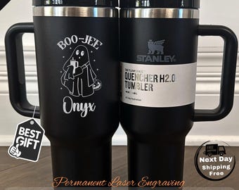 Boo-Jee Engraved Stanley Tumbler | Halloween Gothic Tumbler
