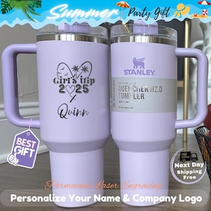 Personalized Stanley Tumbler: Laser Engraved Stainless Steel Travel Mug