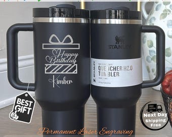 Kundenspezifisches Logo Stanley 40oz Becher | Laser gravierte Namenstasse | Großbestellung für Geschäft, Junggesellinnenabschied, Geburtstagsgeschenk, Firmengeschenk