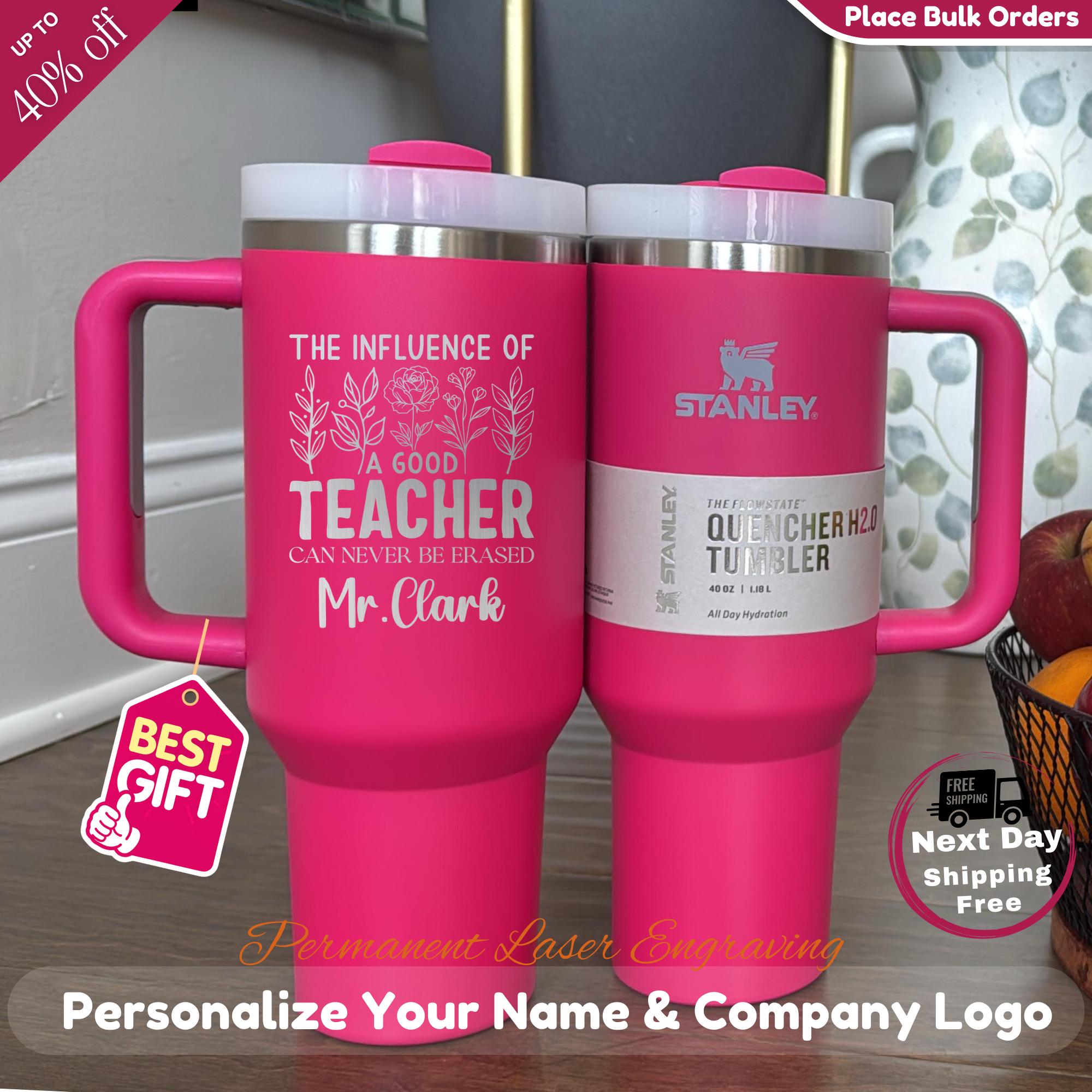 Engraved Stanley Tumbler 40oz: Teacher Appreciation Gift, Personalized Travel Mug