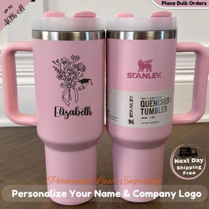 Personalized Class of 2025 Stanley Tumbler: Engraved Stainless Steel 40oz Travel Mug