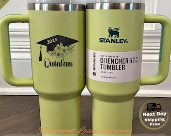 Vaso Stanley personalizado – Regalo de graduación grabado, promoción de 2026