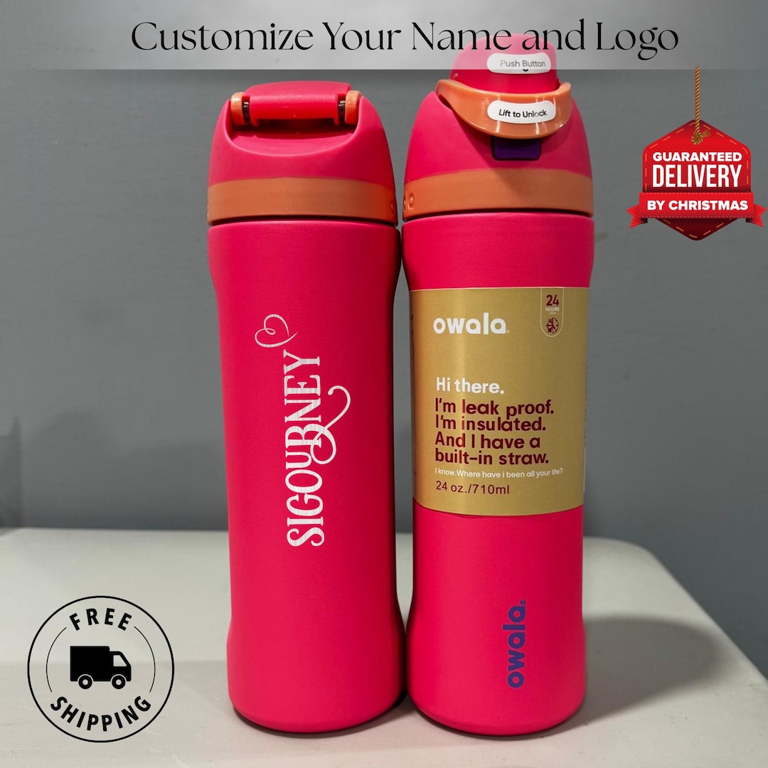 Personalized Owala Freesip 24oz Water Bottle – Custom Name Engraved ...