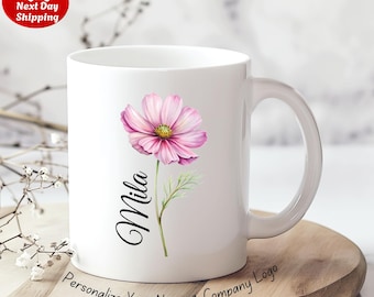 Personalisierte Tasse, die mit Text oder Foto personalisiert werden kann: Spülmaschinen- und Mikrowellenfest