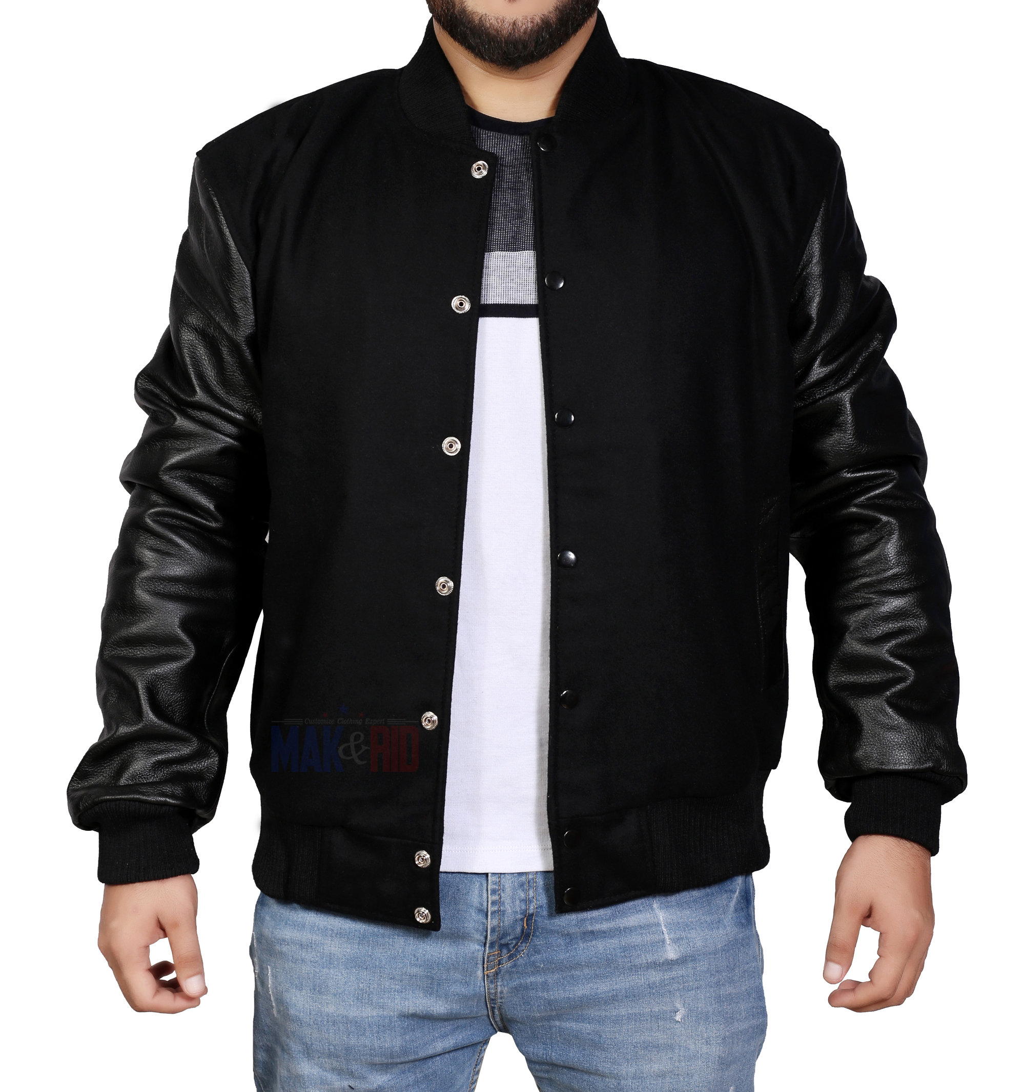 Mens black baseball jacket hotsell