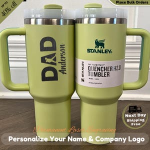 Dad, Grandpa, Papa With Kids' Names Personalized Stanley 40oz Tumbler, Custom Dad Tumbler With Kids Names, Dad Gift From Daughter, Dad Cup