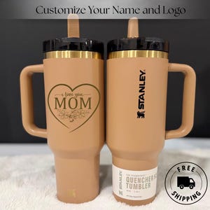 Personalized Stanley Quencher ProTour Flip Straw 40oz laser engraved tumbler, gift for mom, grandma, dad, or new mom with custom name, Personalized Stanley Quencher ProTour Flip Straw 40oz Laser Engraved, Gift for Mom Grandma Dad New Mom, Custom Name Tumbler
