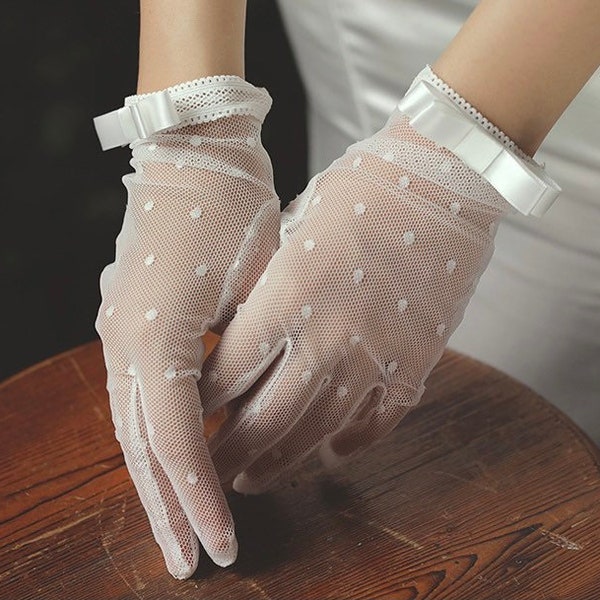Wedding Lace Gloves Etsy