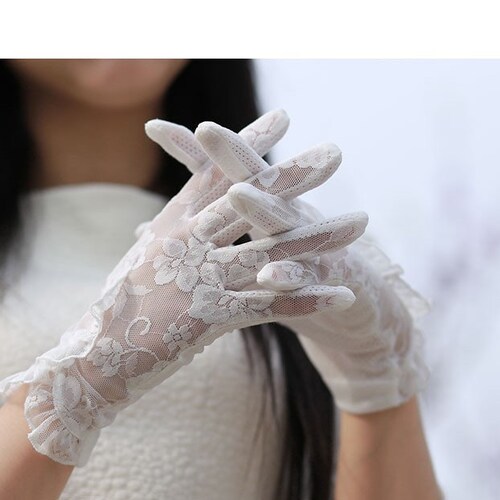 Classic Lace Gloves Tea Party Wedding Cosplay Driving Gloves Etsy
