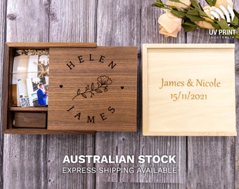 Keepsake Box - Wooden USB Stick Flash drive with Box for Photos | Wedding Photos | Anniversary Gift