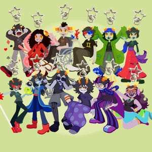 Homestuck beta Troll Glitter Schlüsselanhänger
