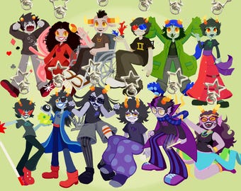 Porte-clés pailletés Homestuck Beta Troll